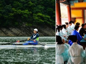 장성호 가르고 필암서원 지나고…전남체전 ‘이색 성화 봉송’!