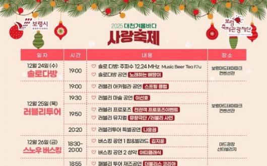 2025 대천겨울바다사랑축제 24일 개막