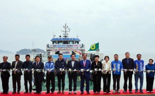 진도항~관매도 친환경 여객선 '새섬관매호' 취항…하루 3회 왕복 운행