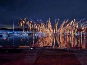 창원 광암항 바다 위에서 낙화 점화…24일 '진동불꽃낙화축제' 개최