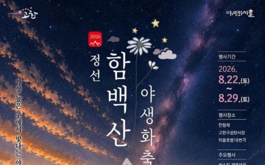 버스킹·불꽃놀이까지, 정선 함백산 야생화축제 22일 개막